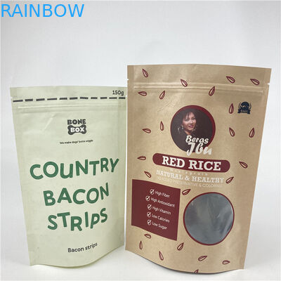 Aseguramiento de la calidad Bolsa de papel de aluminio de pie con cremallera Bolsa de embalaje de bocadillos de alimentos