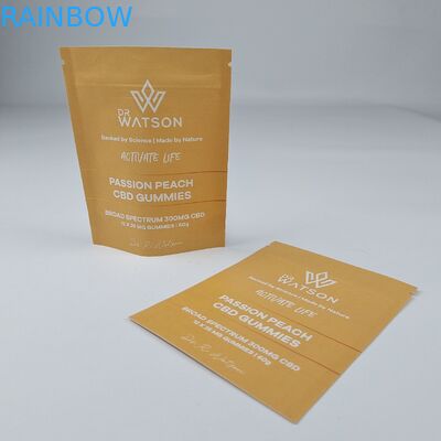 MOPP Bolsa de papel Kraft compostable Bolsa de papel Kraft personalizada con cremallera resistente a la humedad para alimentos