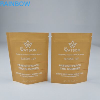 MOPP Bolsa de papel Kraft compostable Bolsa de papel Kraft personalizada con cremallera resistente a la humedad para alimentos