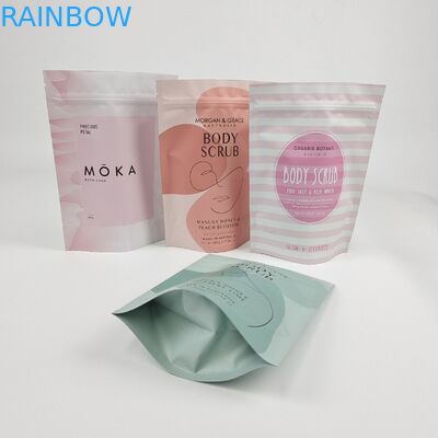 Personalizar Impreso Bolso de pie 50g 100g 250g 1kg Sal de baño Cuerpo de exfoliante Sal de baño Embalaje Bolsas de cierre.