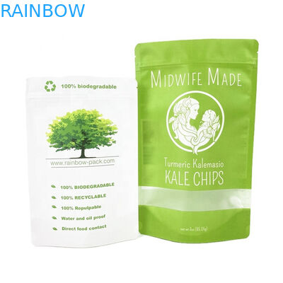 Logotipo ecológico personalizado 100g 250g Bolso de papel Kraft de té y nueces de café