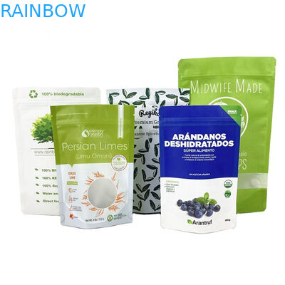 Bolsa de papel kraft biodegradable con ventana para alimentos Harina, nueces, arroz, té Producción de alimentos Venta directa