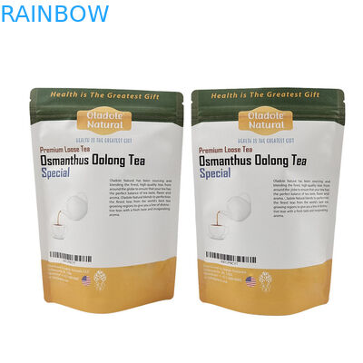 Bolsa de papel Kraft de pie biodegradable impresa a medida para alimentos para mascotas Bolsas a prueba de olor resealables con logotipo