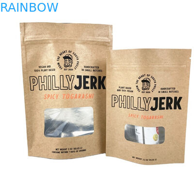 Bolsas de papel Kraft de calidad alimentaria para mangos en polvo comestibles Nueces de galleta Alimentos para mascotas Té ecológico Papel a prueba de olor