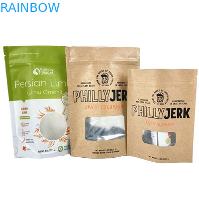 Bolsas de papel Kraft de calidad alimentaria para mangos en polvo comestibles Nueces de galleta Alimentos para mascotas Té ecológico Papel a prueba de olor