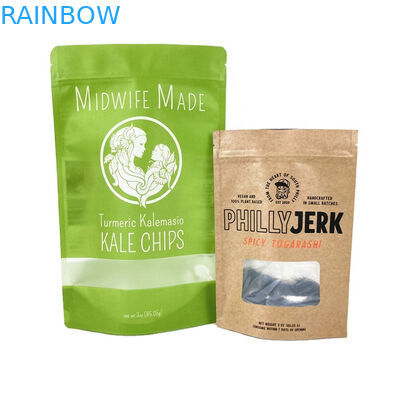 Logotipo ecológico personalizado 100g 250g Bolso de papel Kraft de té y nueces de café