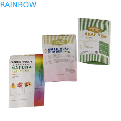 Bolsa de papel kraft para alimentos de papel impreso a medida de harina de nueces de arroz especias de té de Mylar biodegradable