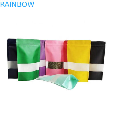 Precio al por mayor Bolsas de papel kraft blanco para mangos Nueces en polvo Alimentos para mascotas Biodegradable Cerradura Papel resistente al olor Embalaje B