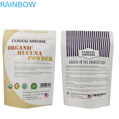 Bolsas de papel kraft blanco a prueba de olor personalizadas para galletas nueces comestibles té en polvo alimentos para mascotas bolsa de embalaje biodegradable