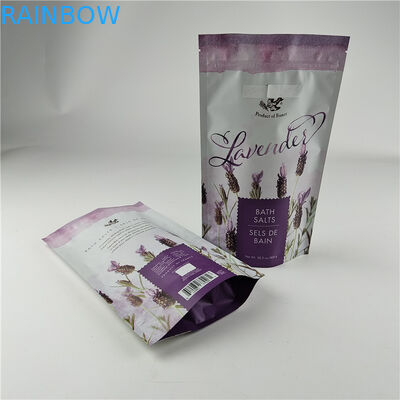 Tamaño y colores personalizados Disponible Embalaje Mat de aluminio de papel de baño Sal de baño Stand Up Bolso Ziplock Doypack