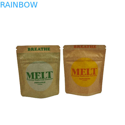 Bolso de pie personalizado Eco amigable Biodegradable Embalaje Kraft Cosmético Bolso de pie