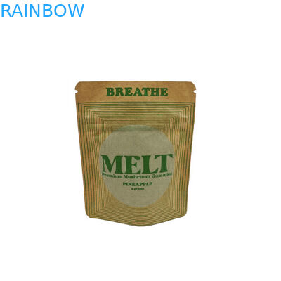 Bolso de pie personalizado Eco amigable Biodegradable Embalaje Kraft Cosmético Bolso de pie