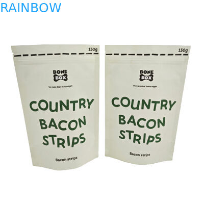 Bolso Kraft compostable ecológico con cremallera reabrible para paquetes de polvo cosmético