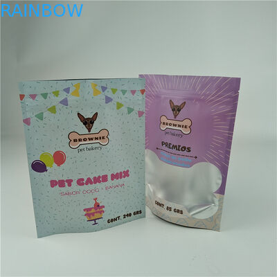 Logotipo personalizado de alta calidad Impreso Embalaje de almacenamiento liso Bolsa de bolsa de papel plástico para alimentos para mascotas