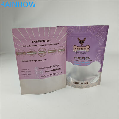 Logotipo personalizado de alta calidad Impreso Embalaje de almacenamiento liso Bolsa de bolsa de papel plástico para alimentos para mascotas