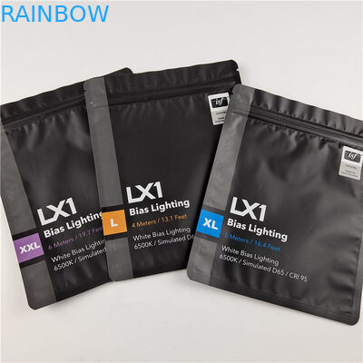 Logotipo personalizado de alta calidad Impreso Bolsas de sello de tres lados para el cuidado dental Embalaje con material ecológico y seguro