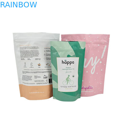 Embalaje de papel de aluminio envasado en bolsas con cremallera superior