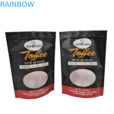 Característica de la muesca de comida para mascotas con diseño transparente y cierre con cremallera