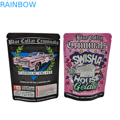 Envasado de incienso de hierbas en CMYK con bolsa de pie y cremallera