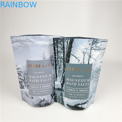 Venta caliente Impresión digital personalizada línea de lágrimas fácil bolsas de Mylar para el cuerpo de exfoliante bolsa de embalaje