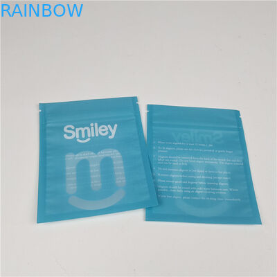 Alineación de dientes limpios Bolsas de plástico selladas de tres lados Mylar Embalaje a prueba de fugas y a prueba de humedad