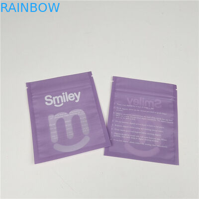 Alineación de dientes limpios Bolsas de plástico selladas de tres lados Mylar Embalaje a prueba de fugas y a prueba de humedad