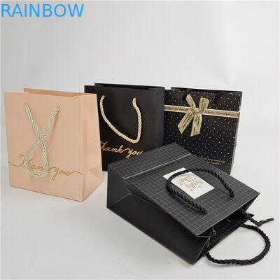 Impresión digital personalizada de alta calidad Logotipo Impreso Bolsa de papel para compras Embalaje Blanco 110 gramos Reutilizable