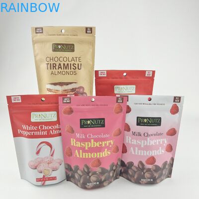 Logotipo privado personalizado Cerradura de plástico de pie Cerradura de cerradura de cerradura Bolsas de embalaje Embalajes Comestibles Galletas