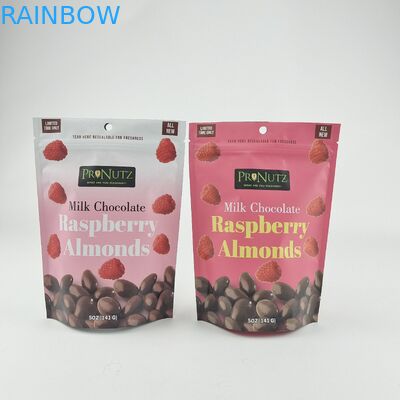 Logotipo privado personalizado Cerradura de plástico de pie Cerradura de cerradura de cerradura Bolsas de embalaje Embalajes Comestibles Galletas