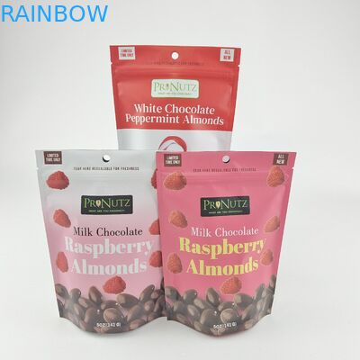 Logotipo privado personalizado Cerradura de plástico de pie Cerradura de cerradura de cerradura Bolsas de embalaje Embalajes Comestibles Galletas