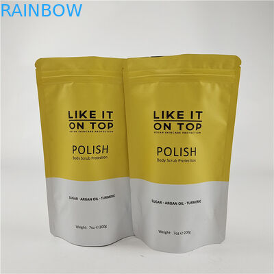 Diseño de tamaño personalizado Bolso de pie con grabado de cremallera / Bolso de embalaje impreso digital