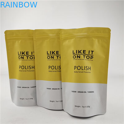 Diseño de tamaño personalizado Bolso de pie con grabado de cremallera / Bolso de embalaje impreso digital