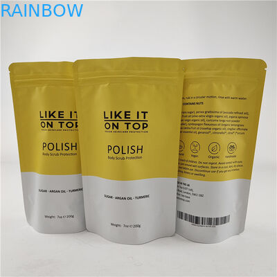 Diseño de tamaño personalizado Bolso de pie con grabado de cremallera / Bolso de embalaje impreso digital