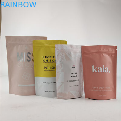 Diseño de tamaño personalizado Bolso de pie con grabado de cremallera / Bolso de embalaje impreso digital