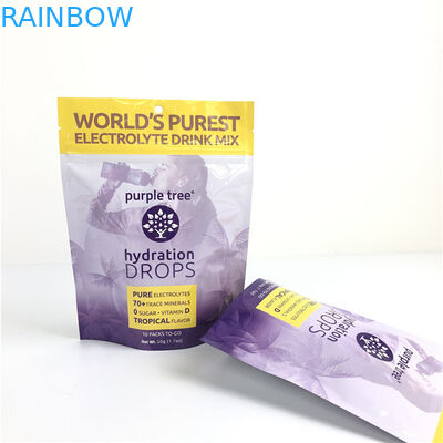 10 colores personalizados de papel de aluminio de mat stand up bolso ziplock bolsa de bolso para alimentos