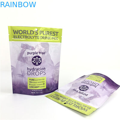 10 colores personalizados de papel de aluminio de mat stand up bolso ziplock bolsa de bolso para alimentos