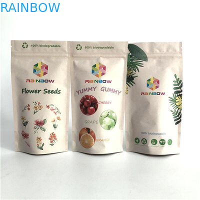 Logotipo personalizado Impreso Bolsa de cremallera de plástico de rebloqueable Embalaje de sello de alimentos