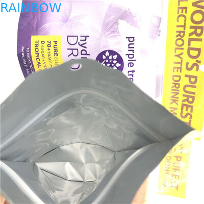 Logotipo caliente personalizado acabado brillante Tamaño y diseño personalizados Necesidades de papel de aluminio Mylar Doypack