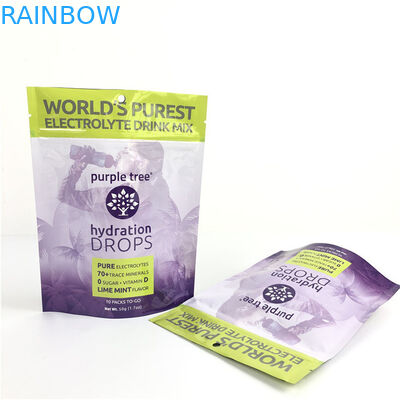 Logotipo caliente personalizado acabado brillante Tamaño y diseño personalizados Necesidades de papel de aluminio Mylar Doypack