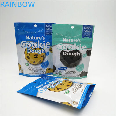 Sello térmico Logotipo personalizado Impreso de pie Bolsa de cremallera Embalaje de alimentos de plástico resealable