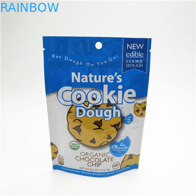 Sello térmico Logotipo personalizado Impreso de pie Bolsa de cremallera Embalaje de alimentos de plástico resealable