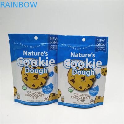 Sello térmico Logotipo personalizado Impreso de pie Bolsa de cremallera Embalaje de alimentos de plástico resealable