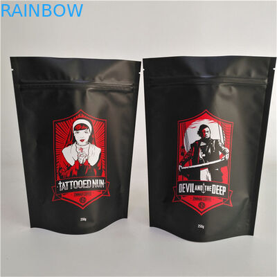 Bolsa Stand Up de Tamaño Personalizado con Cremallera Acabado Mate de Papel de Aluminio Mylar Doypack