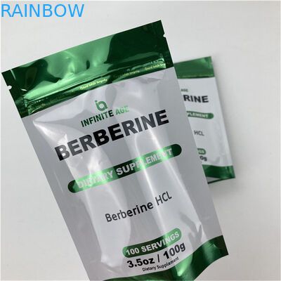 Bolsa de venta al por mayor Impreso a medida de pie Bolsa vacía de garantía de calidad Embalaje Bolsas de papel de aluminio Mylar con muesca de lágrima