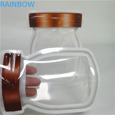 Nuevo diseño mejor vendido espesor personalizado Logotipo personalizado Impreso de pie Bolsa de cremallera Envasado de sello de plástico para alimentos