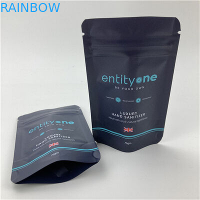 Logotipo personalizado Impreso Bolso de pie con cremallera Mat Finish Aluminio de papel alimenticio Material de grado alimenticio