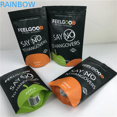 Tamaño y diseño personalizados Necesidades de papel de aluminio de pie Bolsa de cremallera a prueba de olor Impreso personalizado