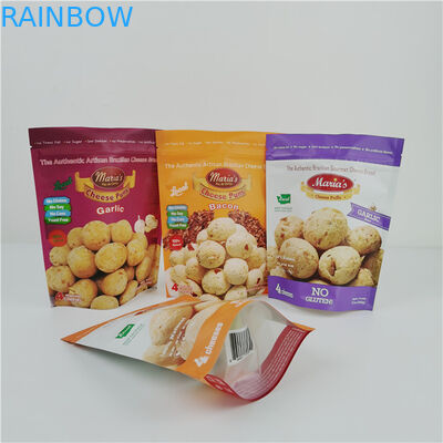 Embalaje de alimentos de tamaño personalizado Bolsas de papel de aluminio Mylar con impresión a color