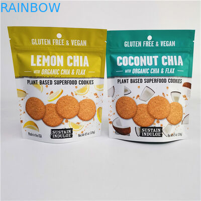 Logotipo personalizado Impreso en papel de aluminio Mylar Doypack con manipulación de superficie de impresión de grabado