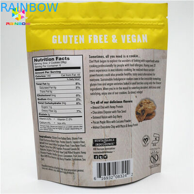 Bolsas de embalaje de bocadillos de materiales ecológicos y seguros aceptadas hasta 10 colores disponibles